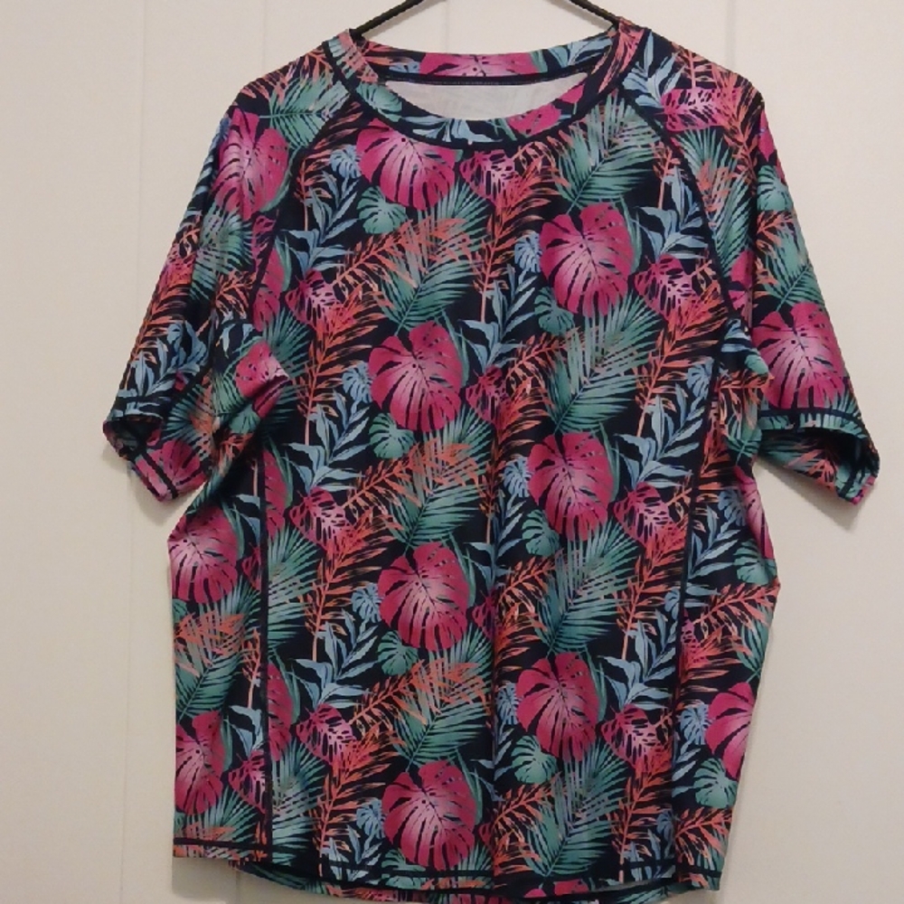 Tropical Leaf Rash Guard 1X